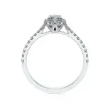 Pierścionek białe złoto z diamentami